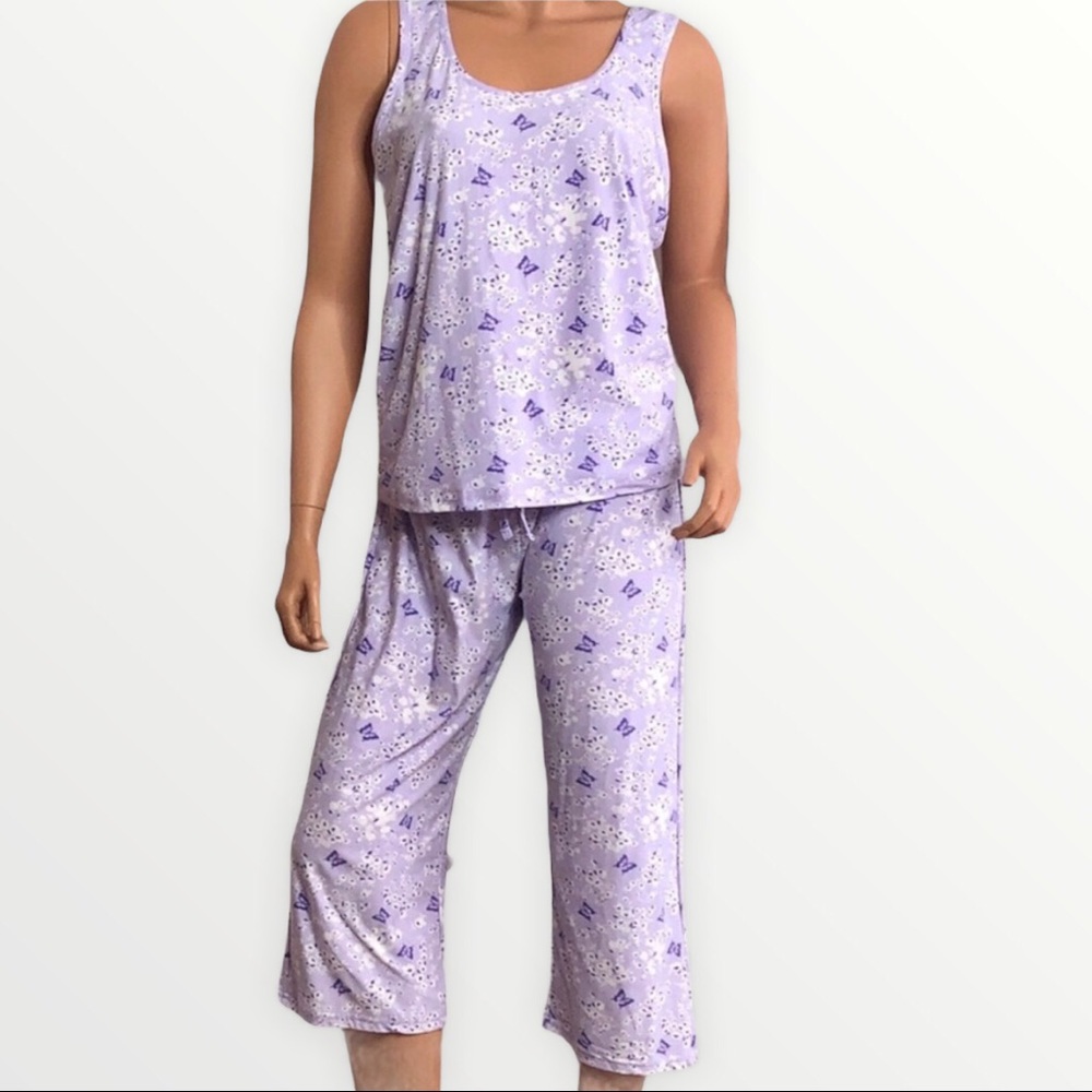 Lavender, Lace, and Butterflies Pajamas L